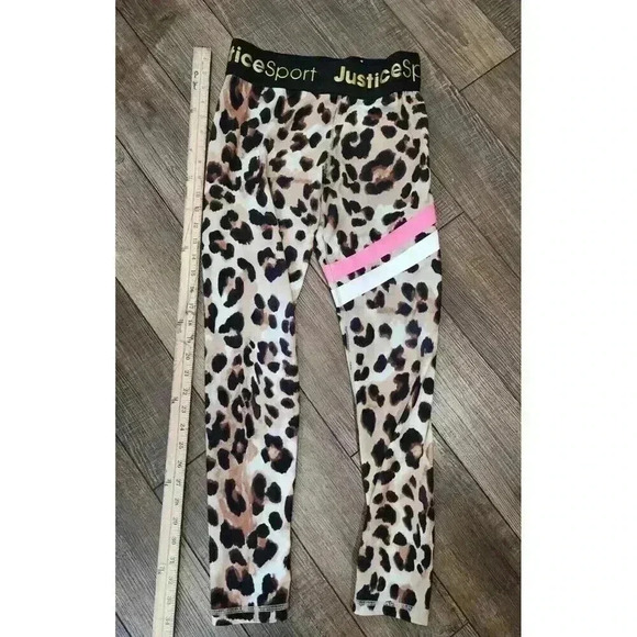 Justice Sport  Leopard Print Leggings, Brown Size XL (16/18) - Picture 1 of 5